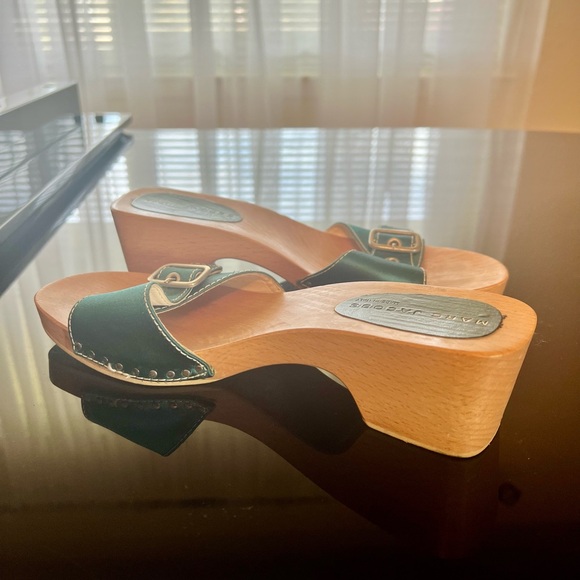 Marc Jacobs Teal Wooden Sandal size 8 - Picture 2 of 4
